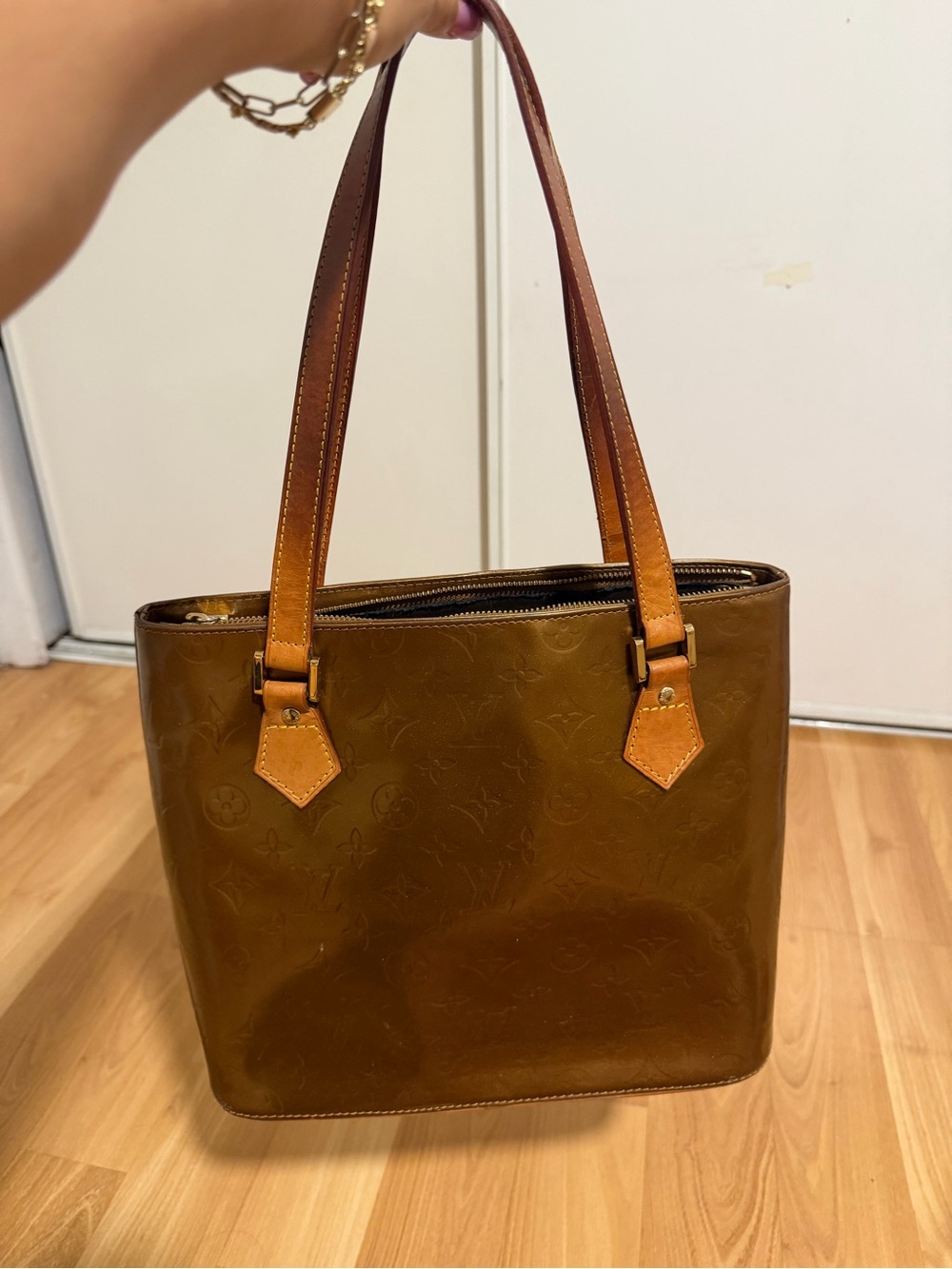 Louis Vuitton Brown Glossy Monogram Tote